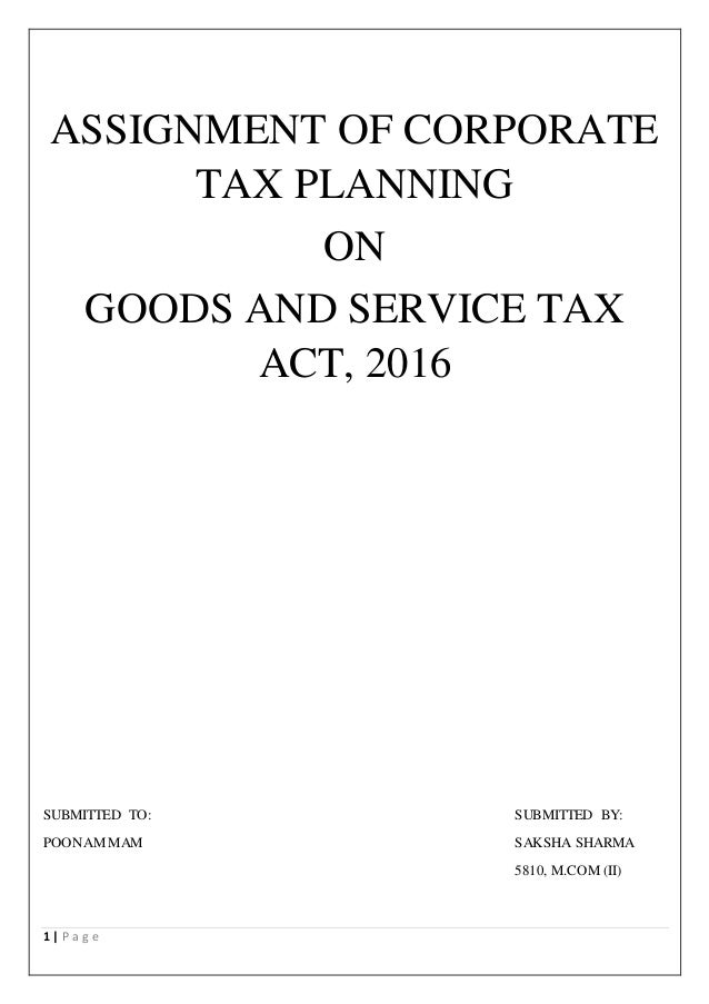 service tax assignment