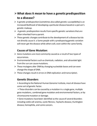 MUTATION TOPIC of geneticsii | DOCX