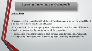 Import Parties assignment of International Business in Exporting Importing and Counter ...