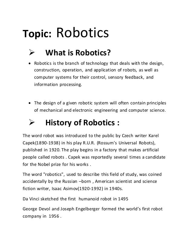 ict robotics