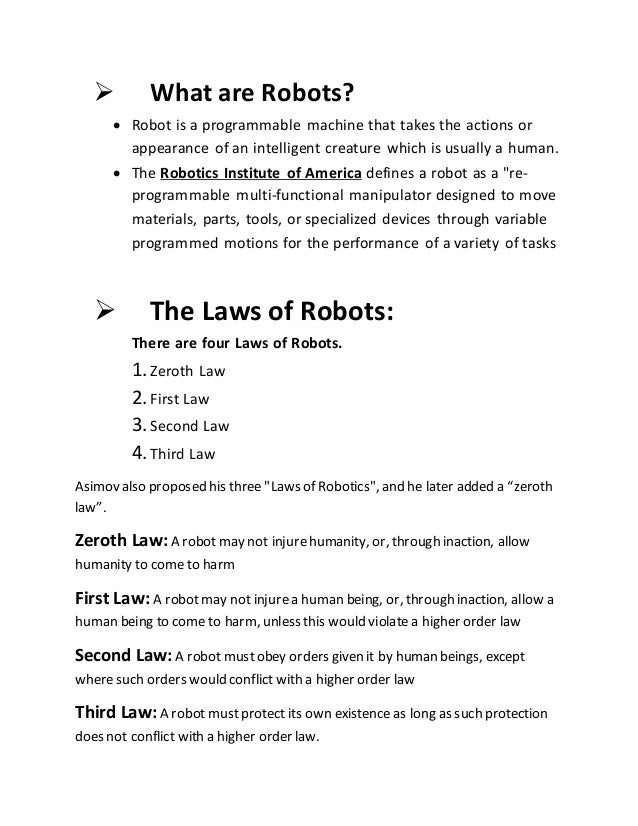 assignment on robotics