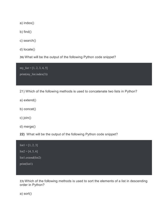 Assignment of List basic to advance python | PDF