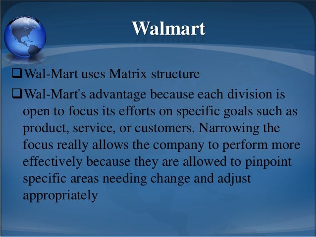 wal mart organizational structure