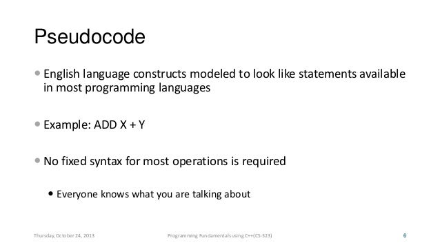what is assignment in pseudocode