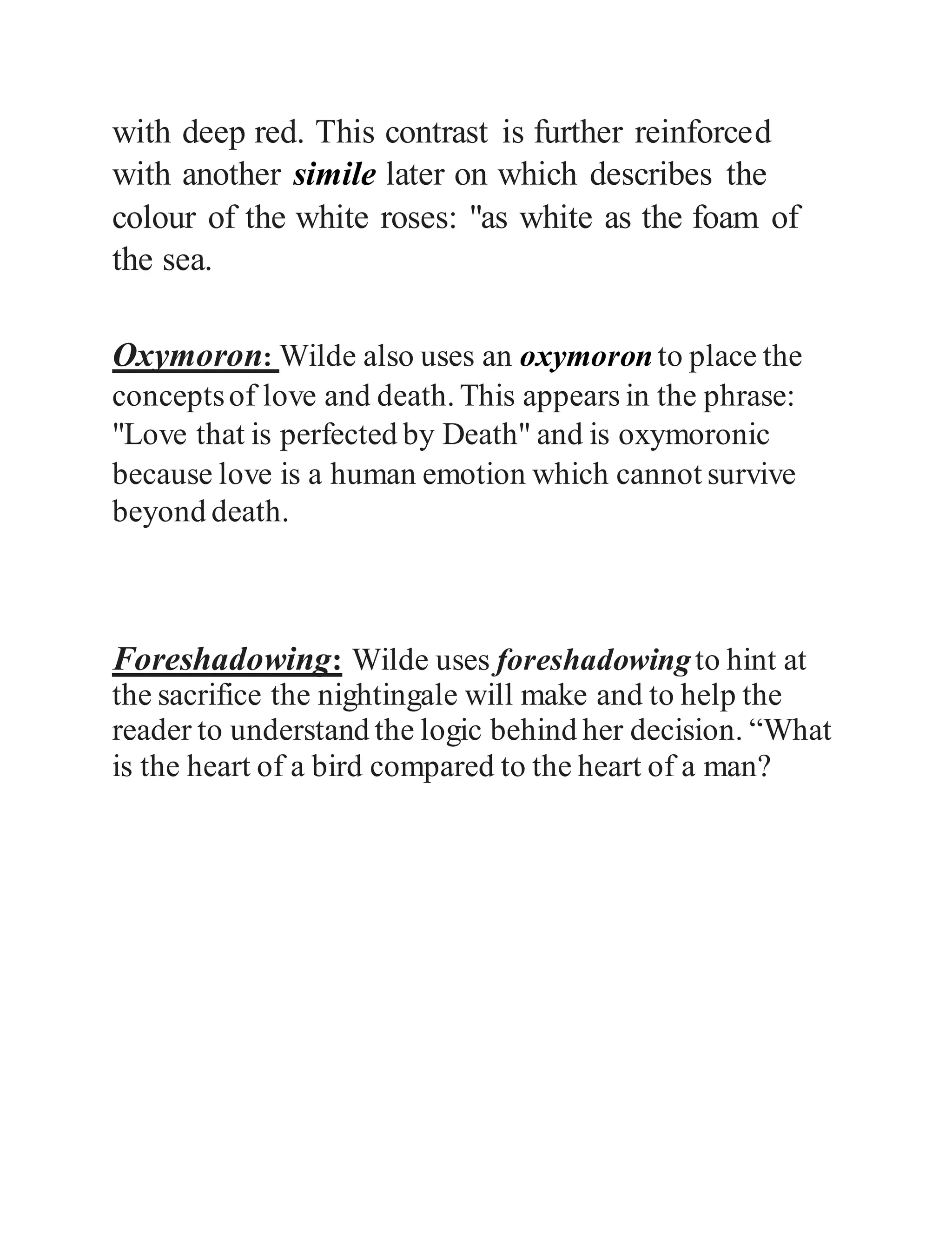 Fictional Text Analysis Pdf Oscar Wilde as writer and The Nightingale and the Rose text analysis | PDF