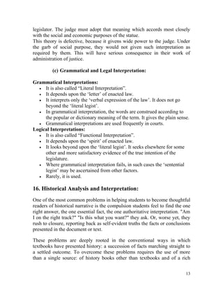 Assignment on Interpretation of Statutes in Common Law and Civil Law ...
