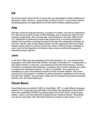 Assignment on basic programming language | PDF