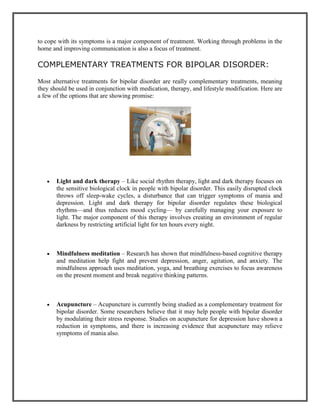 Assignment on bipolar disorder