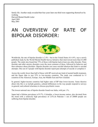 Assignment on bipolar disorder