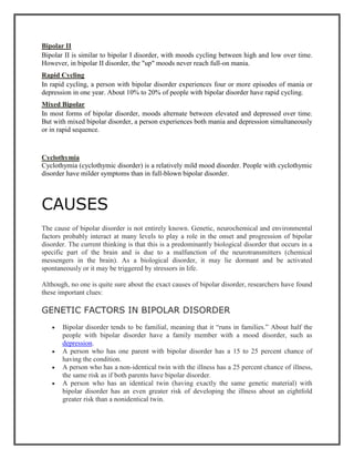 Assignment on bipolar disorder