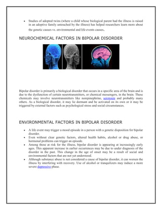 Assignment on bipolar disorder