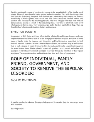 Assignment on bipolar disorder