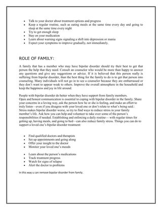Assignment on bipolar disorder