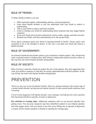 Assignment on bipolar disorder