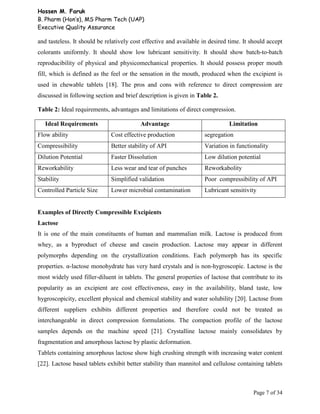 Direct Compressible Filler | PDF
