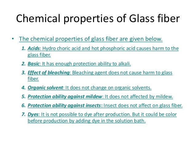 e glass of properties Glass fiber