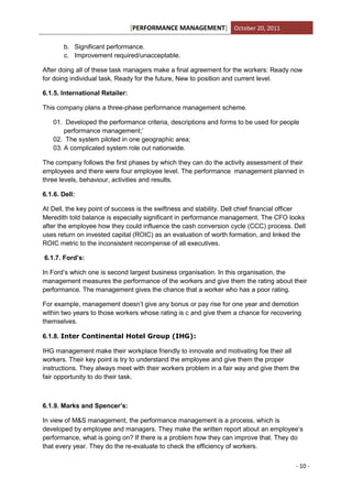 Assignment on Performance management | PDF