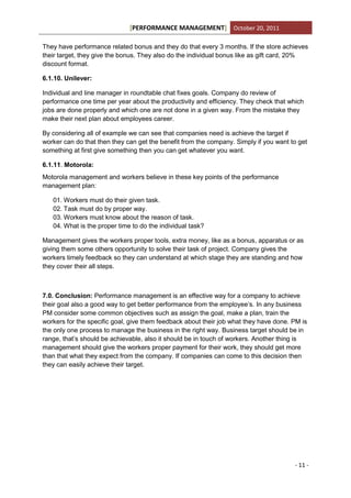 Assignment on Performance management | PDF