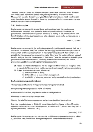 Assignment on Performance management | PDF