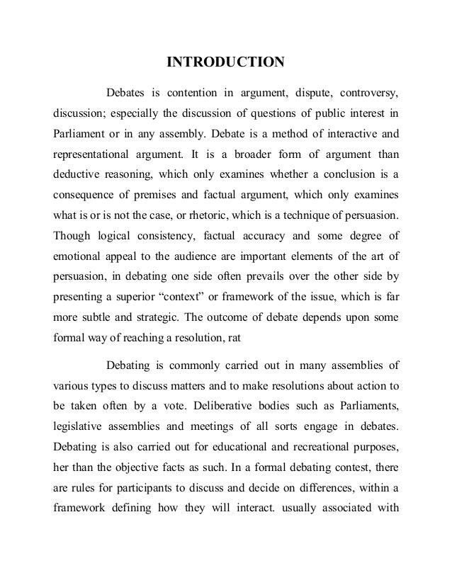 premises argument example debates on Assignment pedagogy