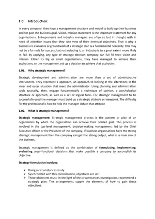 Assignment on Strategic Management | PDF