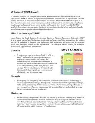Assignment on SWOT analysis of islami bank bangladesh ltd. | DOCX