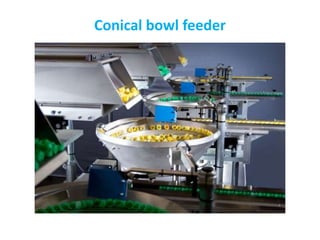Conical bowl feeder
 
