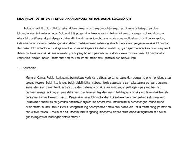 Assignment pergerakan asas individu