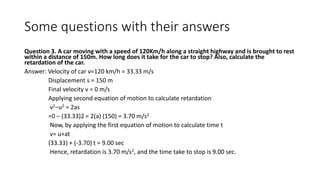 Physics Assignment on Laws of Motion. pptx | PPTX