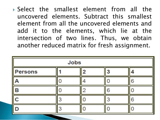 in assignment problem the number of rows can be