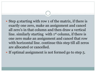 Assignment problem | PPTX