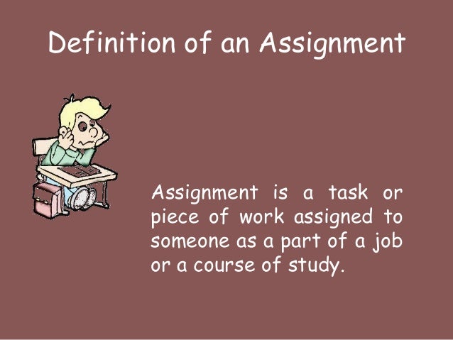 assignment definition in education