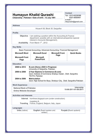 Assignment resume | PDF