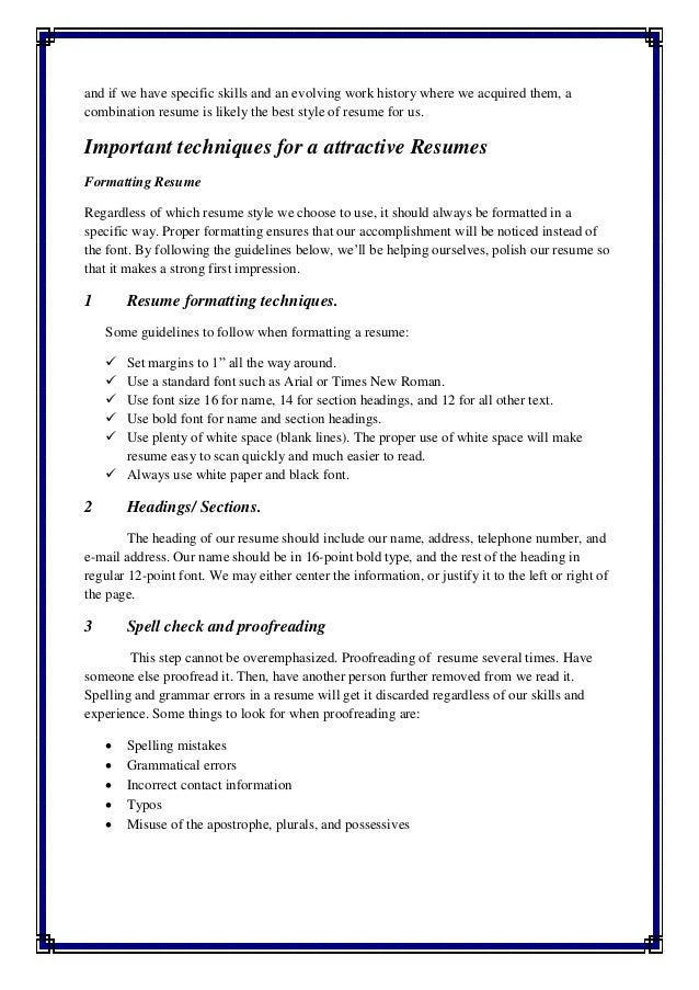 standard resume font size standard resume font size