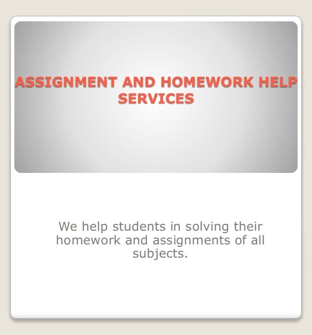 Assignment homework help