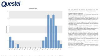 This graph illustrates the evolution of applications over time,
indicating the dynamics of inventiveness of the portfolio studied.
Studying the portfolio of an entity:
Different profiles can be observed, and these profiles depend on the
filing strategy implemented by the applicant.
Thus, a growing portfolio (linear or exponential) indicates that the
applicant is in the phase of construction of his portfolio (more or less
rapidly). When a stabilization of the number of filings is observed, it
can be explained by:
- a stabilization of R&amp;D budgets, which leads to a flow of patent
applications that is more or less constant without too much selectivity
applying for patents.
- a desire to stabilize patent costs, which leads to a significant
selectivity in the filings and their maintenance.
A decline in the number of patents filed is generally symptomatic of a
substantial decline in R&amp;D or intellectual property budgets.
Studying the patents of a topic:
Different types of profiles can be observed. Thus, a sector with linear
growth shows actors' continued interest in the field without their
needing to construct massive portfolios. Conversely, a sector with
exponential growth is indicative of a race for a patent. When the
number of applications filed decreases, it is indicative of the
disengagement of the actors of the field, while a stable profile is a sign
of sector maturity.
It is also possible to distinguish peaks or troughs in the number of
applications filed, depending on R&amp;D budgets or broader
economic or even strategic changes.
Note: There will always be a gap in current patent information due to
the 18-month delay between the filing of an application and its
publication.
 