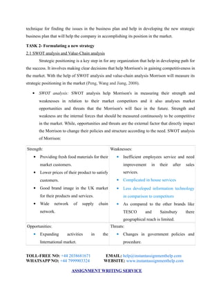 Assignment Sample: Business Strategy of an Organization | PDF