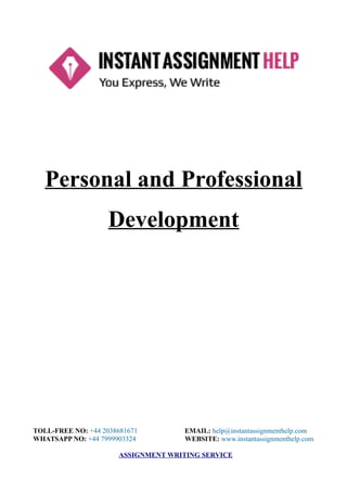 Assignment Sample: Personal and Professional Development | PDF