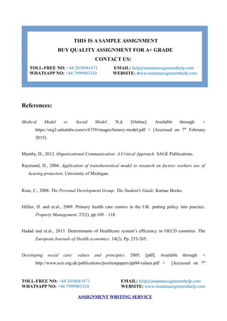 Assignment Sample: Personal and Professional Development | PDF
