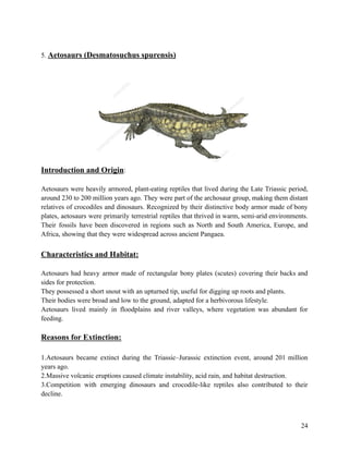Extinct species in five historical mass extinctions | PDF