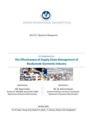 Assignment scm rmg factories_id-18203004 | PDF