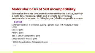 Self Incompatible Locus Assignment Self incompatibility and molecular basis of Self ...