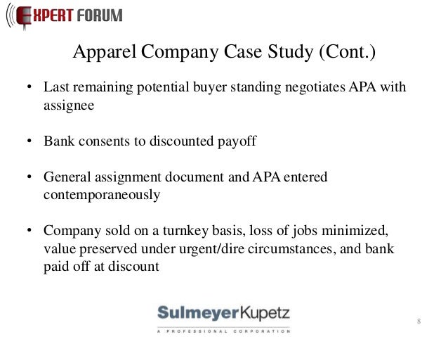 Assignments For The Benefit Of Creditors Alternative To