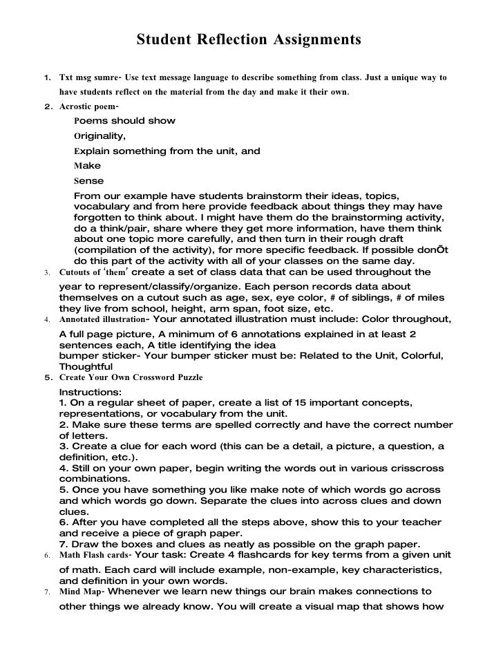 Examples of Reflective Writing | UNSW Current Students reflection assignment examples