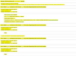Warning : The first occurrence of ID ast-hf-menu-1 was here.
From line 131, column 365; to line 131, column 487
ine-flex"><ul id="ast-hf-menu-1" class="main-header-menu ast-menu-shadow ast-nav-menu ast-flex submenu-with-border stack-on-mobile"><li id
Error : Element style not allowed as child of element div in this context. (Suppressing further errors from this subtree.)
From line 210, column 4; to line 210, column 10
iner">↩ <style>/*! el
Contexts in which element style may be used:
Where metadata content is expected.
In a noscript element that is a child of a head element.
Content model for element div:
If the element is a child of a dl element: one or more dt elements followed by one or more dd elements, optionally intermixed with script-supporting elements.
If the element is not a child of a dl element: flow content.
Error : Element style not allowed as child of element div in this context. (Suppressing further errors from this subtree.)
From line 215, column 4; to line 215, column 10
iner">↩ <style>/*! el
Contexts in which element style may be used:
Where
t" data-id="143e9c37" data-element_type="section">↩
Error : Element style not allowed as child of element div in this context. (Suppressing further errors from this subtree.)
From line 301, column 4; to line 301, column 10
iner">↩ <style>/*! el
Contexts in which element style may be used:
Error : Element style not allowed as child of element div in this context. (Suppressing further errors from this subtree.)
From line 353, column 4; to line 353, column 10
iner">↩ <style>/*! el
Contexts in which element style may be used:
Where
 