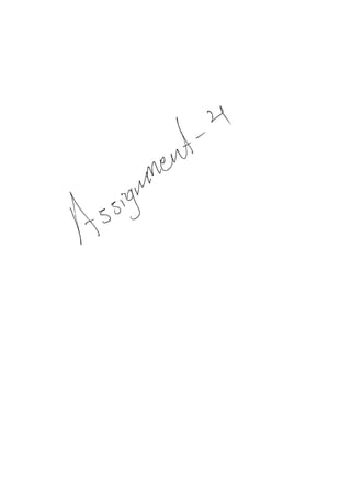 Assignment & solution (selected)