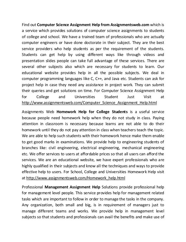 Do my computer science assignment