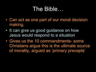 Christians and Moral Decisions