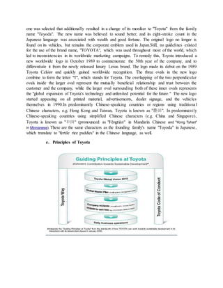 Assignment Toyota's Marketing Strategy | DOCX