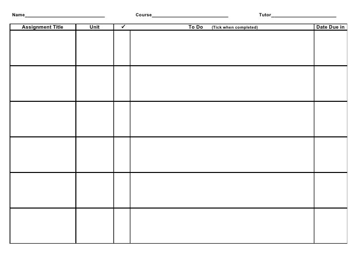 assignment tracker